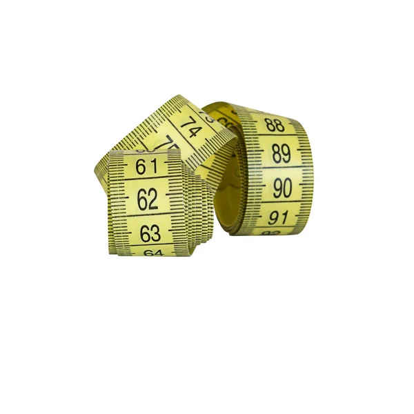 Centimeter磁带 健身和减肥 裁缝的度量衡 用于缝纫 尺尺测量身材的尺子 腰围厘米 — 图库照片