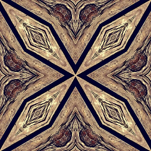 Nahtlose kaleidoskopische Tapetenmuster basierend auf natürlichen — Stockfoto