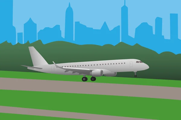 Vektor der Flugzeuglandung — Stockvektor