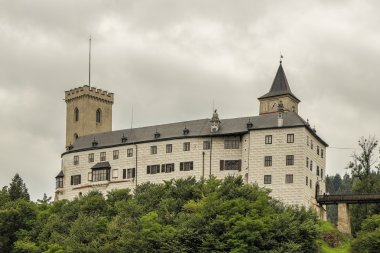 Ünlü tarihsel panorama 160 km veya 100 mil güneyinde Prag,