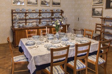 Klasik iç Biedermeier tarzında