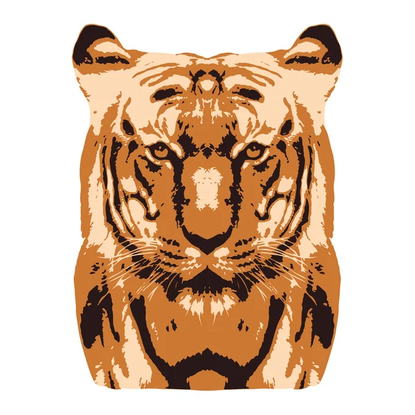 Ilustración vectorial de un tigre — Vector de stock