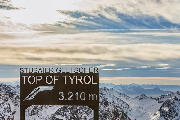 Stubai gletsjer, top van Tirol — Stockfoto