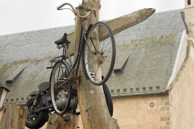 Eski ve Grunge bisiklet ve motosiklet