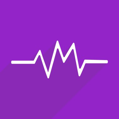 Gölge ve modern tasarım kardiyogram düz simgesiyle