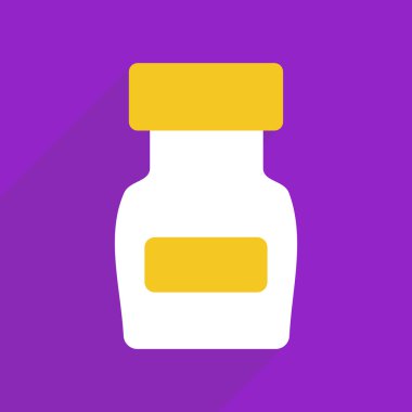 Mobil gölge, tıbbi şişe için Web Simgeler modern tasarım