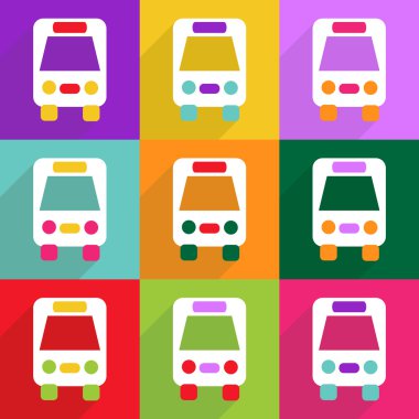 Mobil gölge, kamyon için Web Simgeler modern tasarım