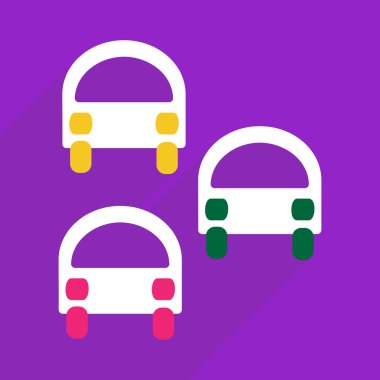 Mobil gölge, otobüs için Web Simgeler modern tasarım