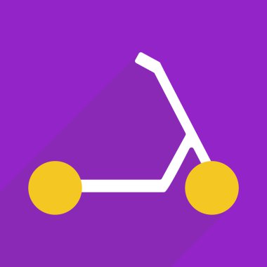 Mobil gölge, tekme scooter için Web Simgeler modern tasarım
