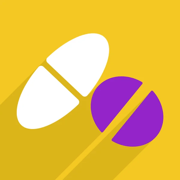 Web-Icons modernes Design für mobile Schatten, Pillen, Medizin — Stockvektor