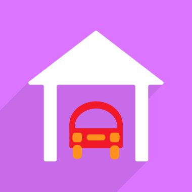 Mobil gölge, araç garaj için Web Simgeler modern tasarım