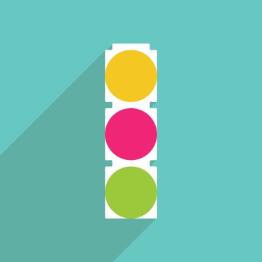 Web Simgeler modern tasarım mobil gölge, trafik ışıkları için