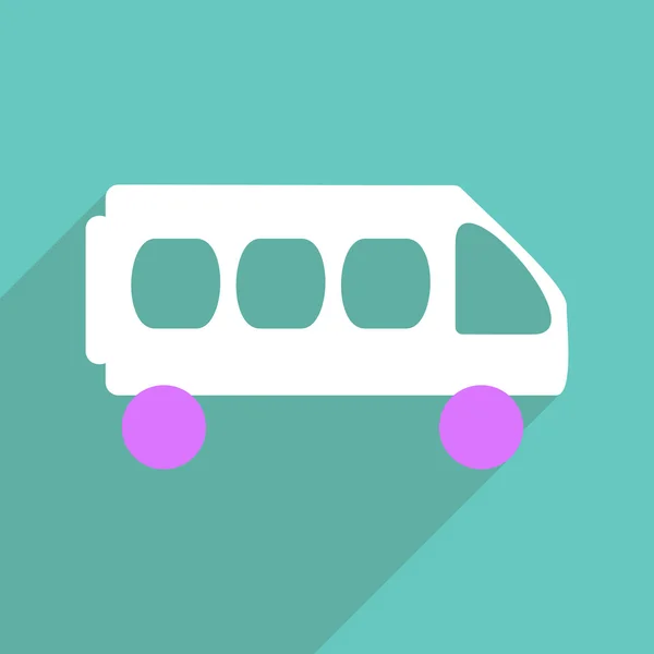 웹 아이콘 모바일 그림자, 버스에 대 한 현대적인 디자인 — 스톡 벡터