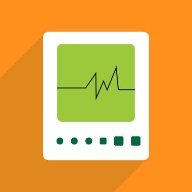 Mobil gölge, kardiyogram, grafik, ilaç için Web Simgeler modern tasarım