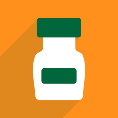 Mobil gölge, tıbbi şişe için Web Simgeler modern tasarım