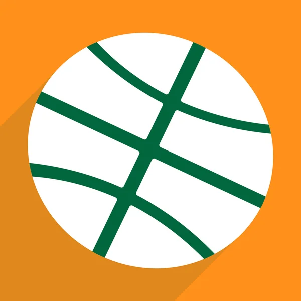 웹 아이콘 모바일 그림자, 농구 공에 대 한 현대적인 디자인 — 스톡 벡터