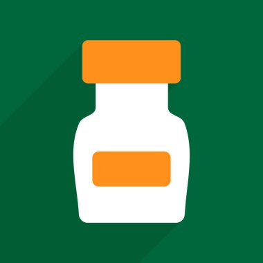 Mobil gölge, tıbbi şişe için Web Simgeler modern tasarım