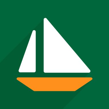 Mobil gölge, yat için Web Simgeler modern tasarım