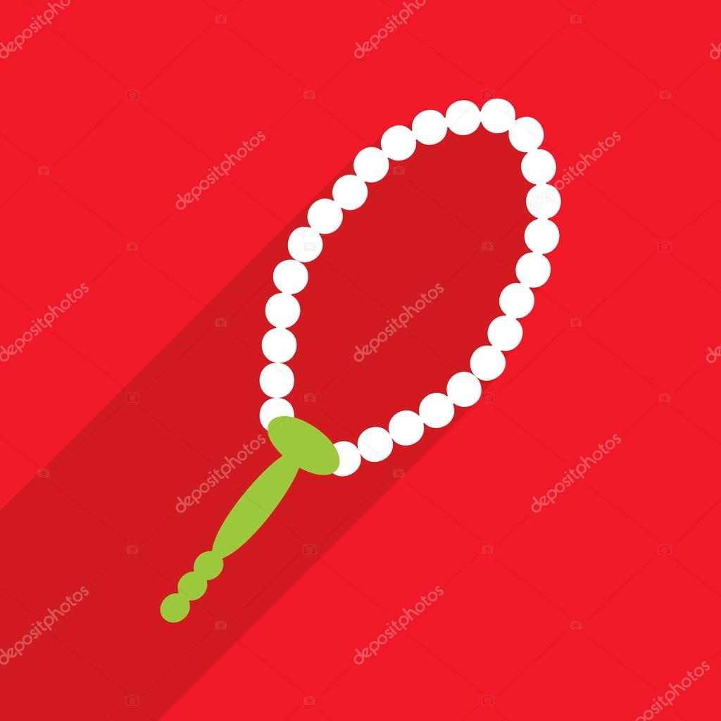 Web icons modern design for mobile shadow,  prayer beads