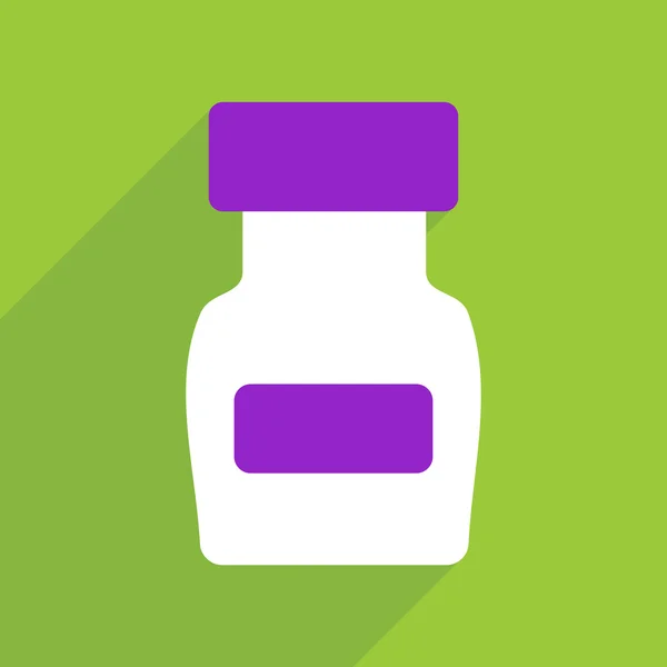 Web ícones design moderno para sombra móvel, garrafa médica —  Vetores de Stock