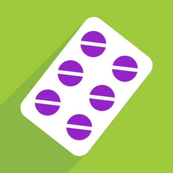 Web ícones design moderno para sombra móvel, pílulas, medicina —  Vetores de Stock