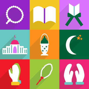 Mobil gölge için Web Simgeler modern tasarım, Ramazan Icon set