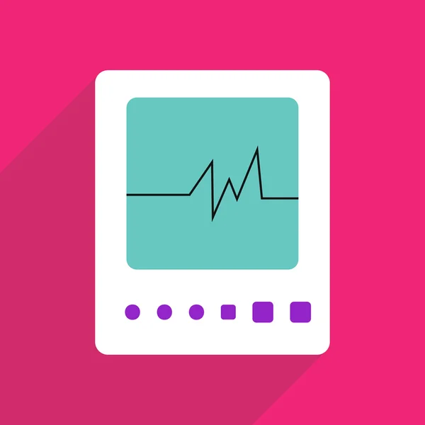 Web icons modern design for mobile shadow, cardiogram, graphic, medicine — Stock Vector