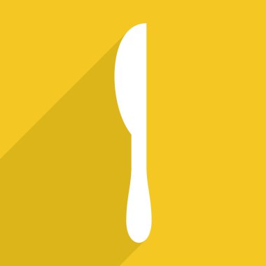 Gölge ve modern simge bıçak düz tasarımı