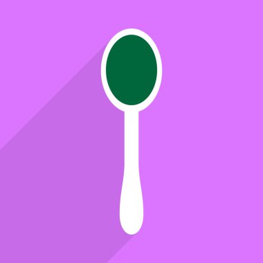 Düz çizmek ile gölge ve modern simgesi kaşık