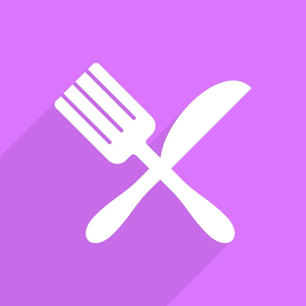 Flad design med skygge og moderne ikon kniv gaffel – Stock-vektor