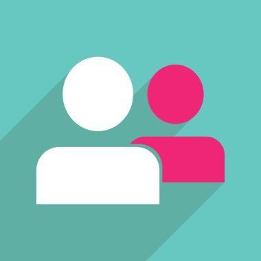 Düz çizmek ile gölge ve modern Simge iletişim