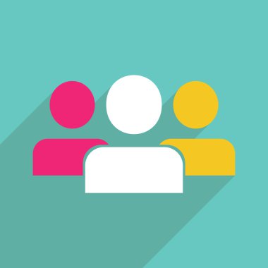 Düz çizmek ile gölge ve modern Simge iletişim