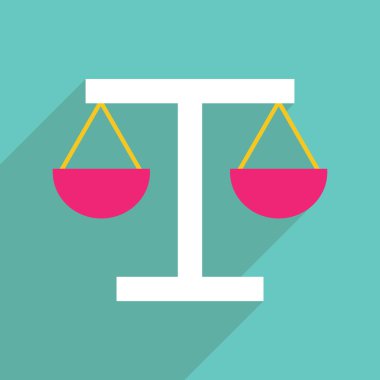 Düz çizmek ile gölge ve modern simgesini yatay ölçek