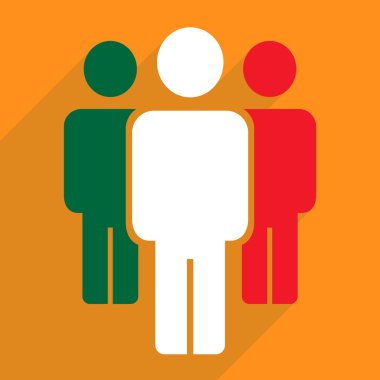 Düz çizmek ile gölge ve modern Simge iletişim