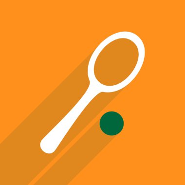 Düz çizmek ile gölge ve modern simgesi Tenis