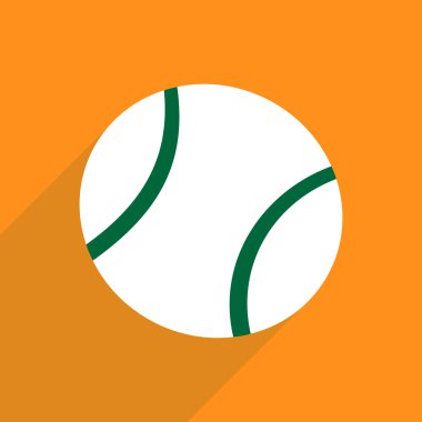Düz çizmek ile gölge ve modern simgeyi baseball