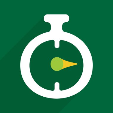 Düz çizmek ile gölge ve modern simgesi kronometre