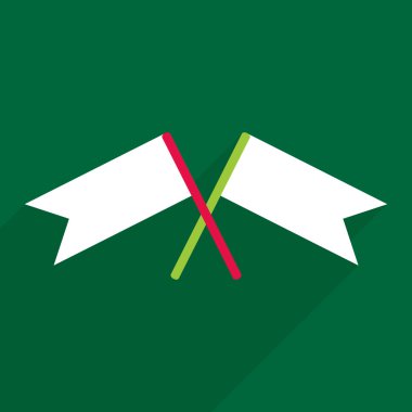 Gölge ve modern kutsal kişilerin resmi bayrak ile düz tasarım