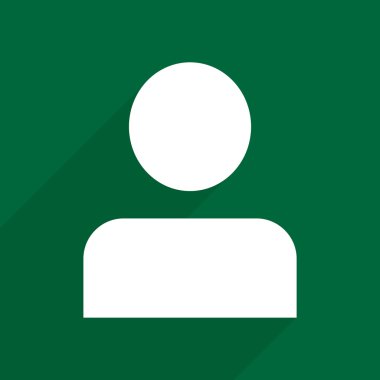 Düz çizmek ile gölge ve modern simgesi kişi