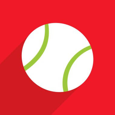 Düz çizmek ile gölge ve modern simgeyi baseball