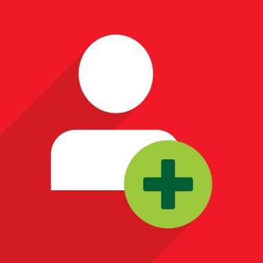 Düz çizmek ile gölge ve modern simgesi kullanıcı oluşturma