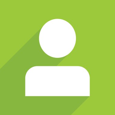 Düz çizmek ile gölge ve modern simgesi kişi