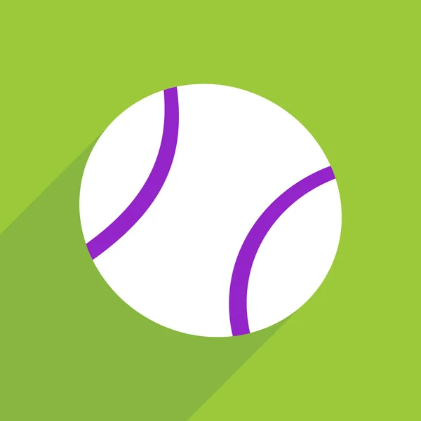 Flaches Design mit Schatten und moderner Baseball-Ikone — Stockvektor