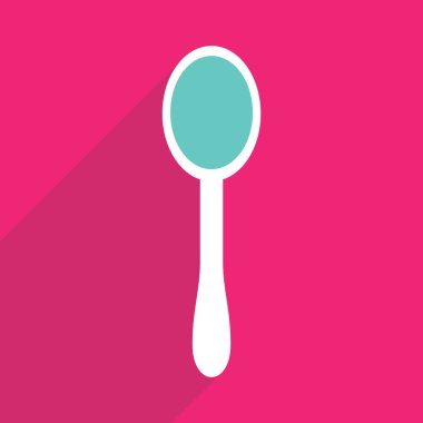 Düz çizmek ile gölge ve modern simgesi kaşık