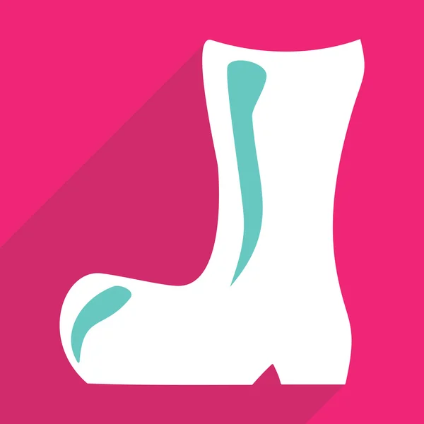 Platt design med skugga och modern ikon boot — Stock vektor