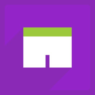 Gölge ve modern tasarım şort ile düz simgesi