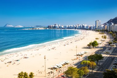 Copacabana beach in Rio de Janeiro clipart