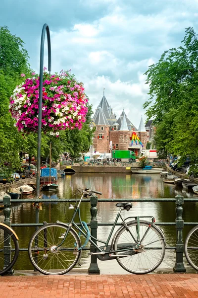 Típica vista de Amsterdam — Foto de Stock