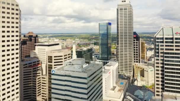 Luchtfoto van Indianapolis, skyline Indiana — Stockvideo