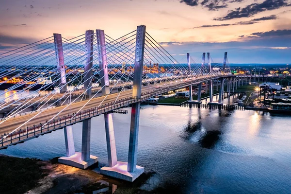 Vista aérea del nuevo puente de Goethals — Foto de Stock